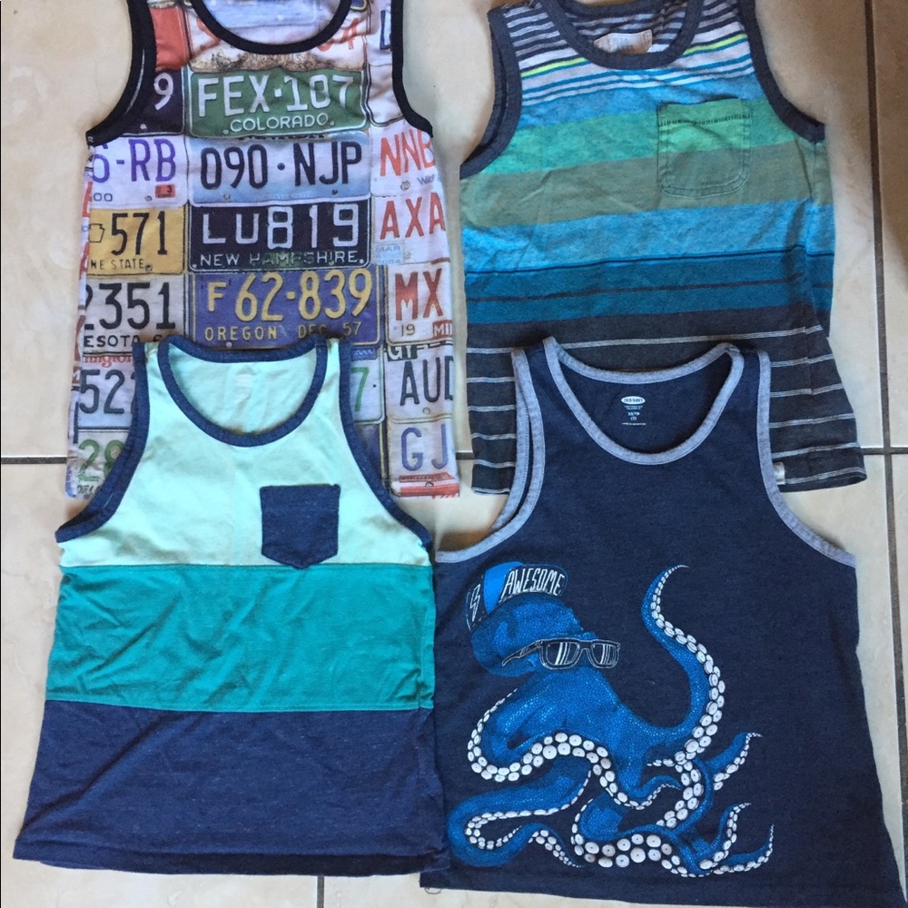Lot of 4 boys tanks size 5T & 1 6T